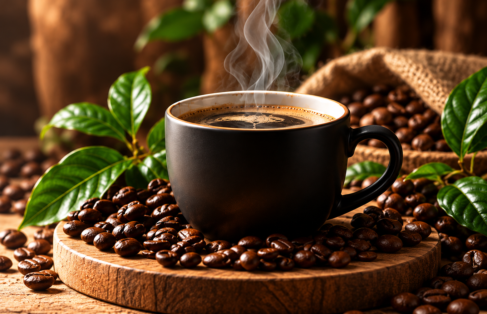 HDL Coffee Cup with Beans